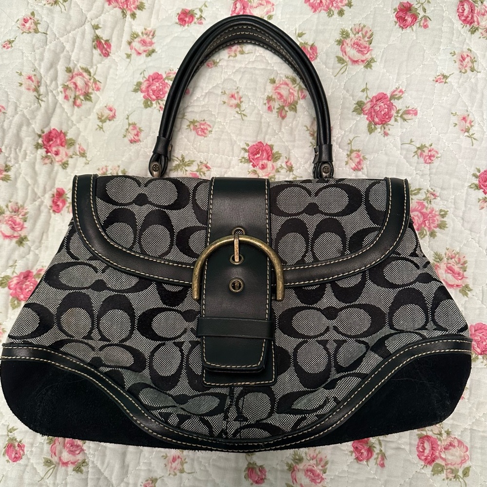 Vintage Coach Soho Signature Canvas Shoulder Bag | Y2K